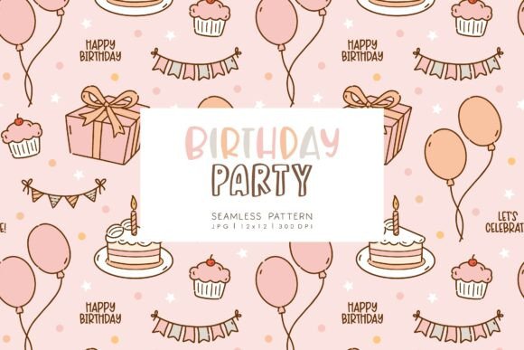 Bringing Celebration to Life with Seamless Pattern Birthday Party 1