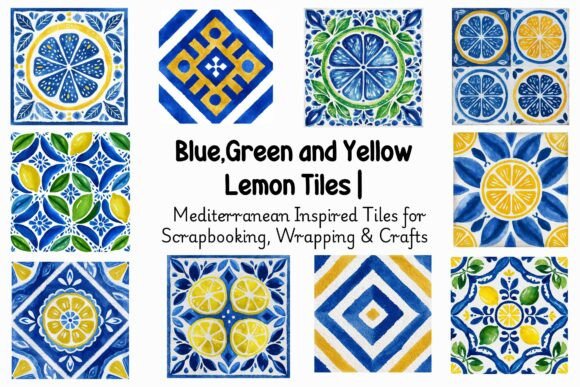 Bringing the Sun-Drenched Coast to Life with Watercolor Mediterranean Lemon Tiles