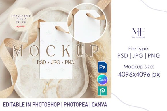 Elevate Your Brand with a Rectangular Favor Label Mockup