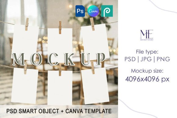 Elevate Your Brand with Realistic Place Card and Monthly Photo Banner Mockups