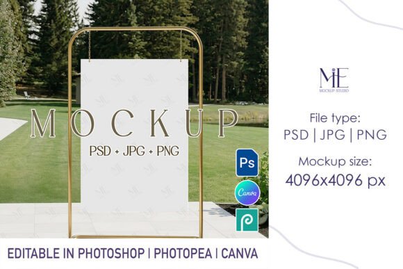 Elevate Your Event Branding with a Professional Welcome Sign Mockup A1 Wedding Party