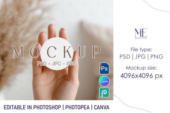Elevating Brand Presentation with a Professional Round Sticker Mockup and Label Mock-up
