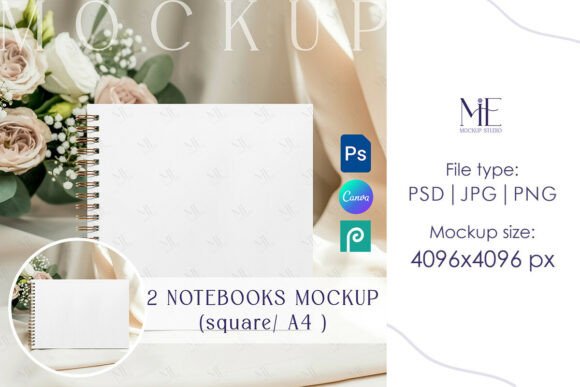 Elevating Your Brand with a Professional Wedding Spiral Notebook Mockup