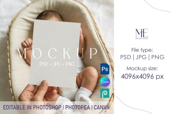 Evaluating Newborn Invitation Mockup and Kids Card PSD Templates