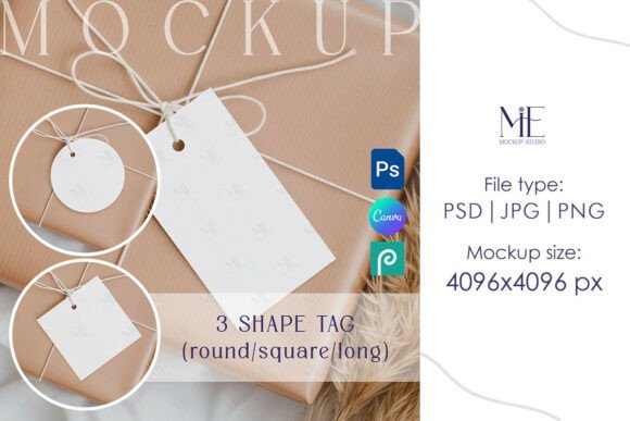 Evaluating the Gift Tag Mockup Bundle: Round, Square, and Long Formats