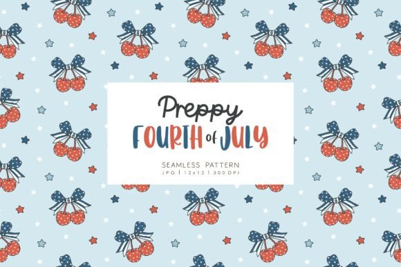 Evaluating the Seamless Pattern Preppy Fourth of July 1 for Digital and Print Design Projects