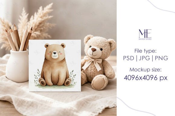 Mastering the 6x6 Baby Card Mockup Kids Square Invitation for Professional Designs