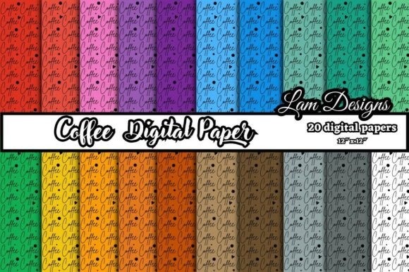 Rich Coffee Digital Papers & Patterns for Crafters