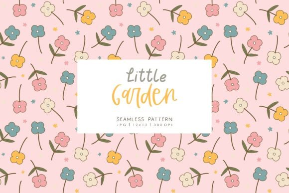 Seamless Pattern Little Garden 1